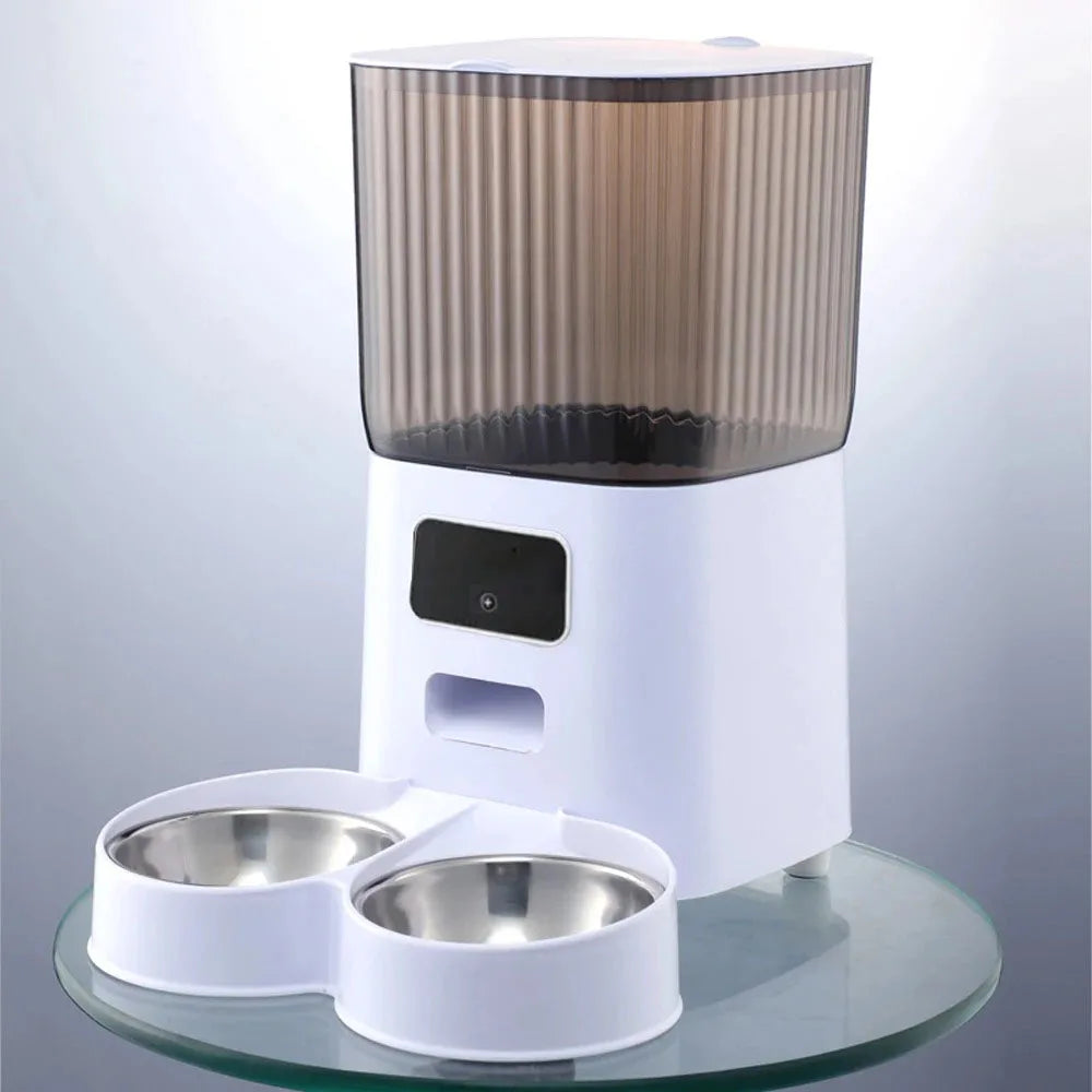 5L Dual-Bowl Smart Feeder – Camera & Voice Control