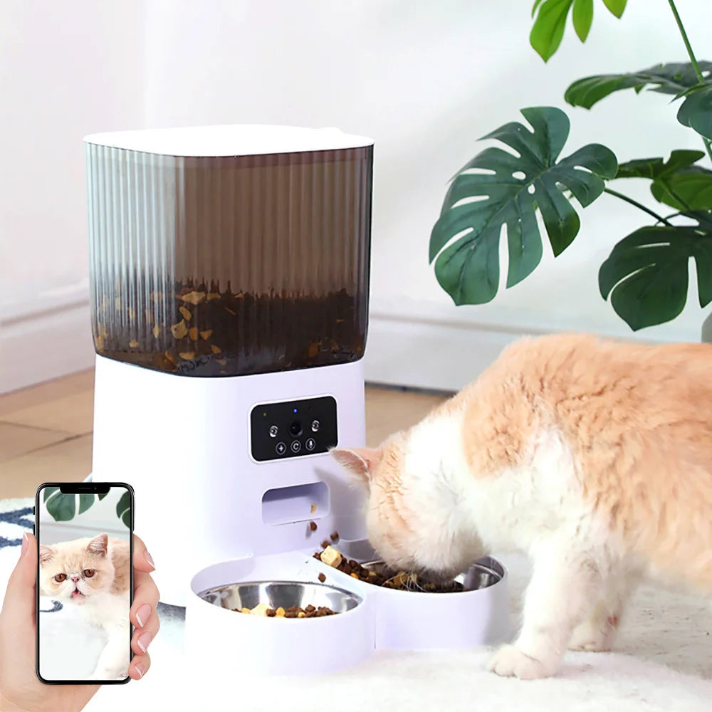 5L Dual-Bowl Smart Feeder – Camera & Voice Control