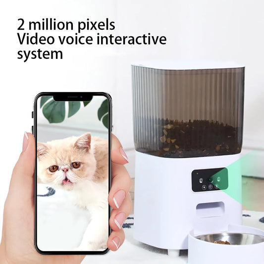 5L Dual-Bowl Smart Feeder – Camera & Voice Control